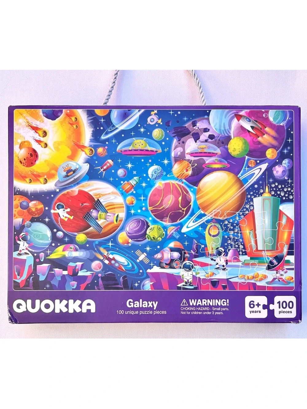 QUOKKA SET OF 2 Puzzles for Kids USA MAP & SOLAR SYSTEM 6+ Jigsaw Puzzles 100pc